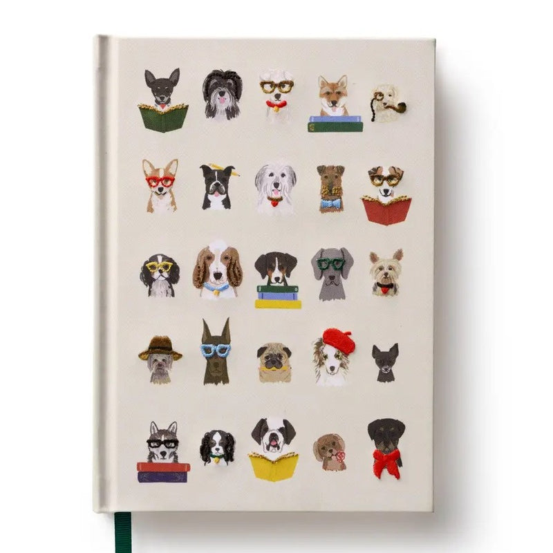 Rifle Paper Co - Studious Dogs Embroidered Journal