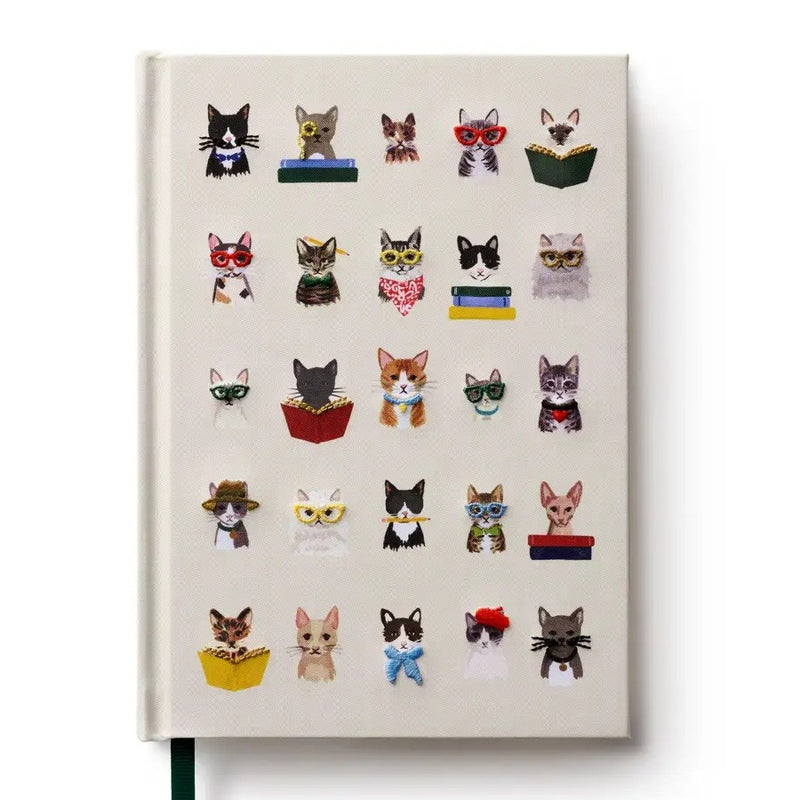 Rifle Paper Co - Studious Cats Embroidered Journal